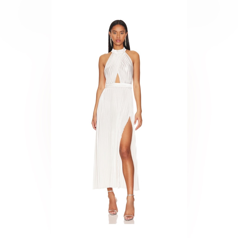 L’IDEE white renaissance split gown